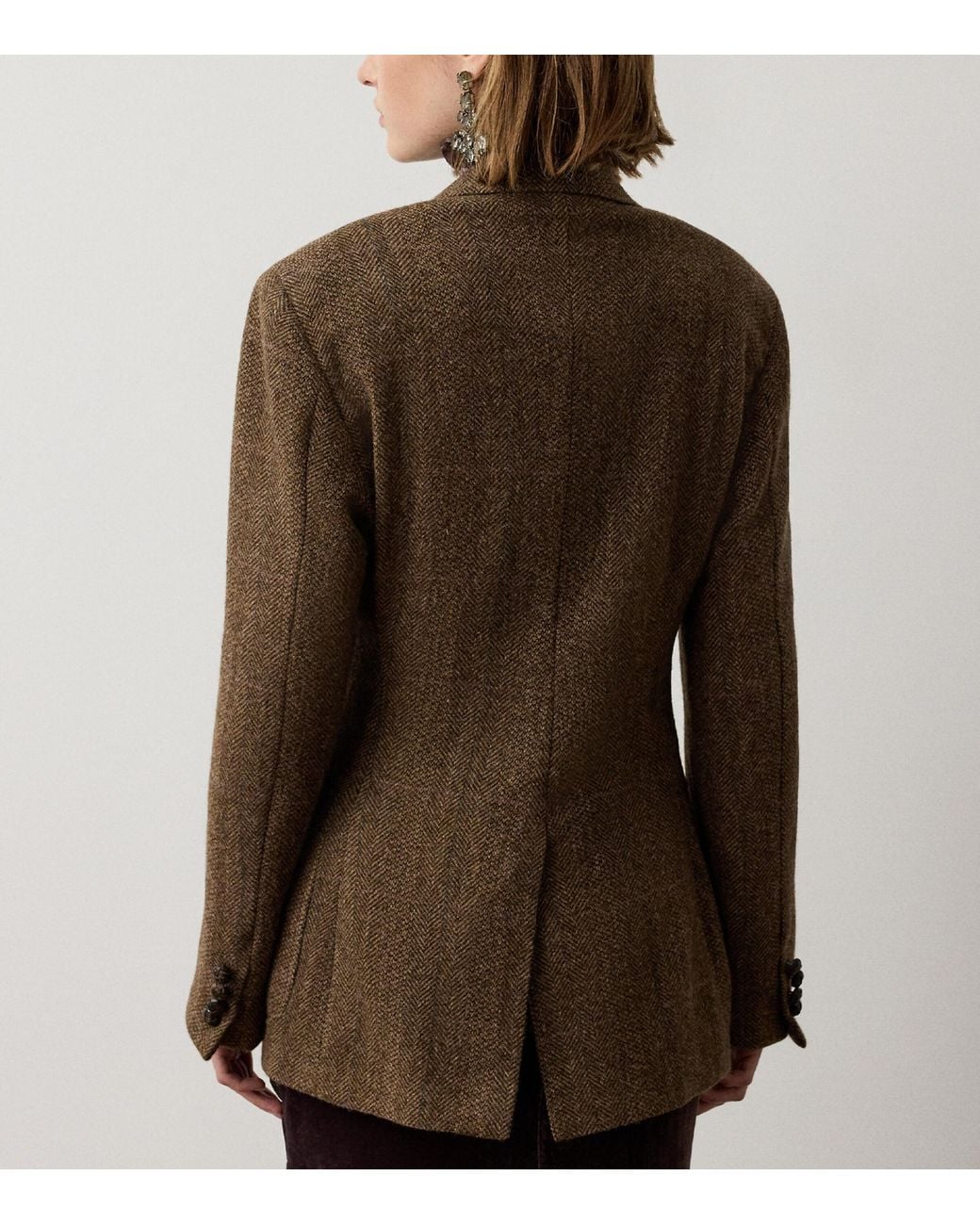 Ralph Lauren Brown Tweed Bonner Jacket