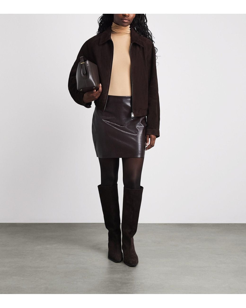 Wolford Brown Rollneck Colorado Bodysuit