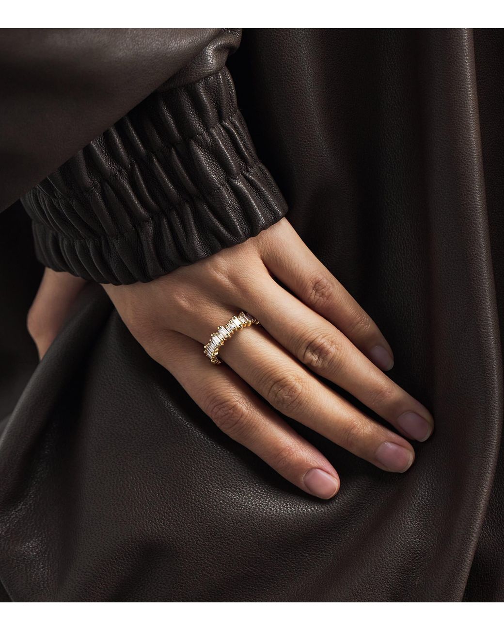 Suzanne Kalan Metallic And Diamond Bold Eternity Ring