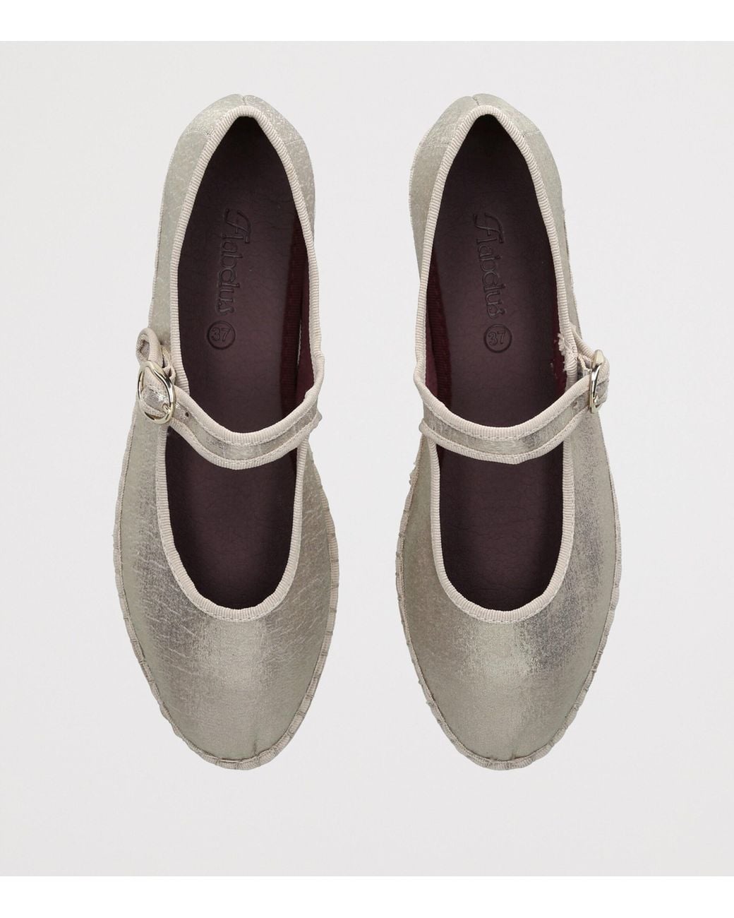 Flabelus White Flor Mary Jane Flats