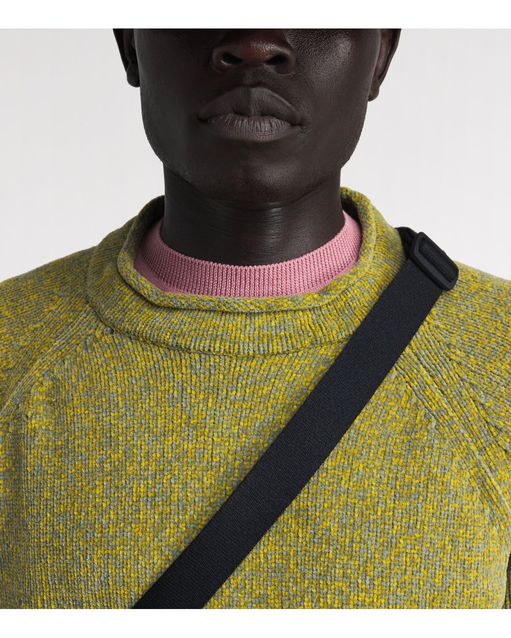 Stone Island Green Cotton Élange Sweater for men