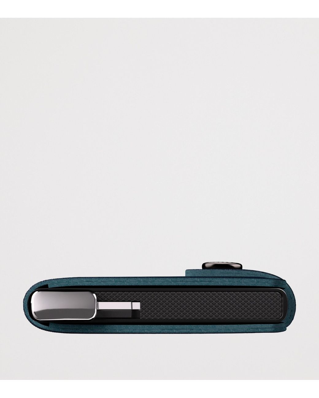 Secrid Blue Leather Embossed Lines Miniwallet for men