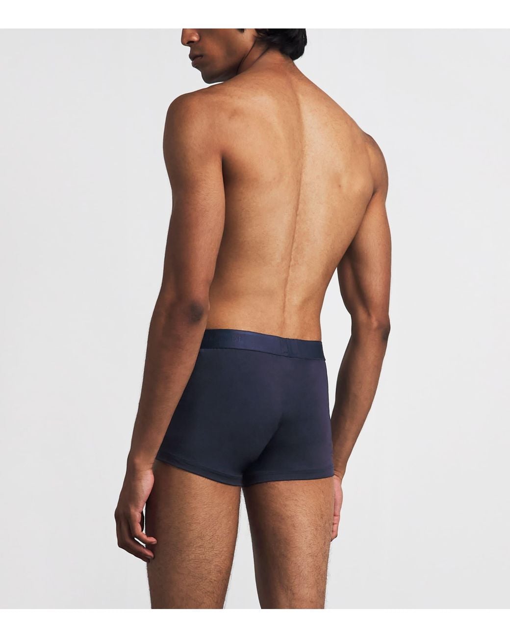 Sunspel Blue Stretch-Tencel Trunks for men