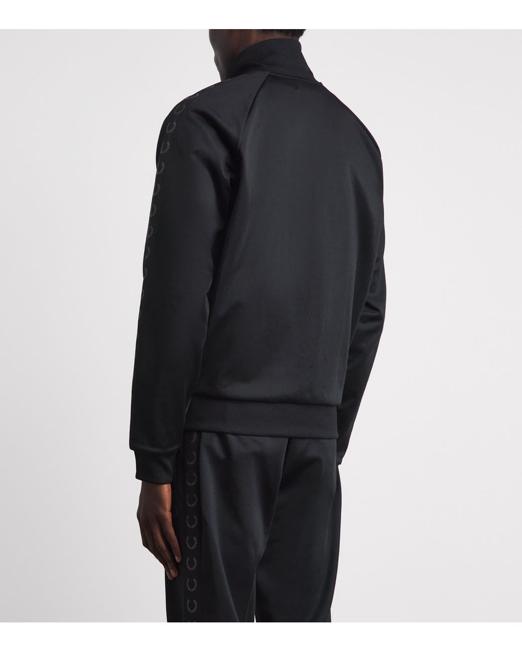 Fred Perry Blue Contrast-Tape Track Jacket for men