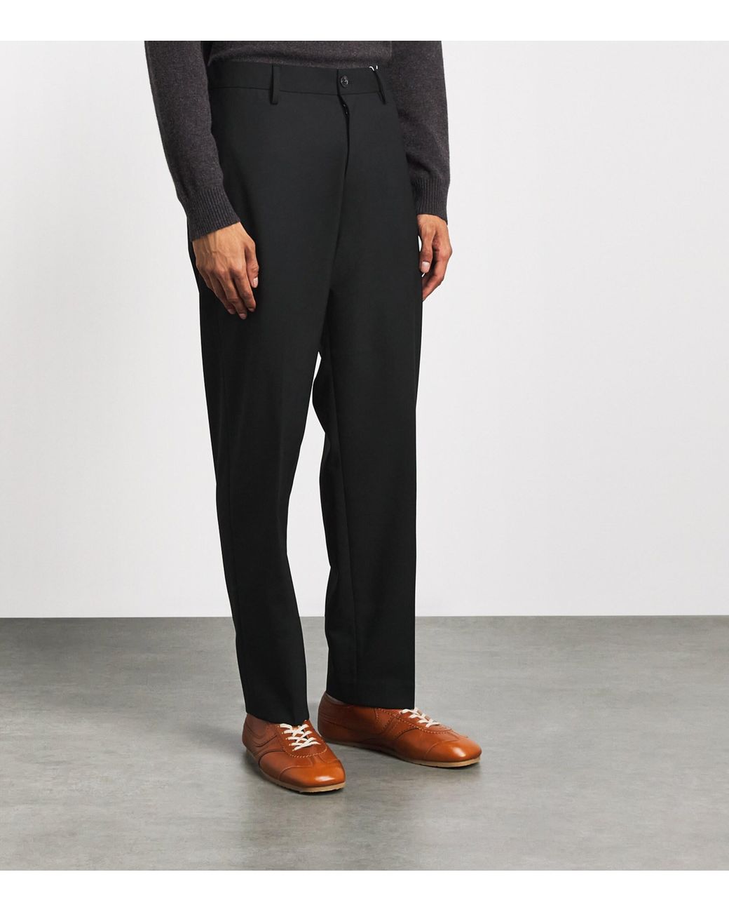 NN07 Black Straight Brendan Trousers for men