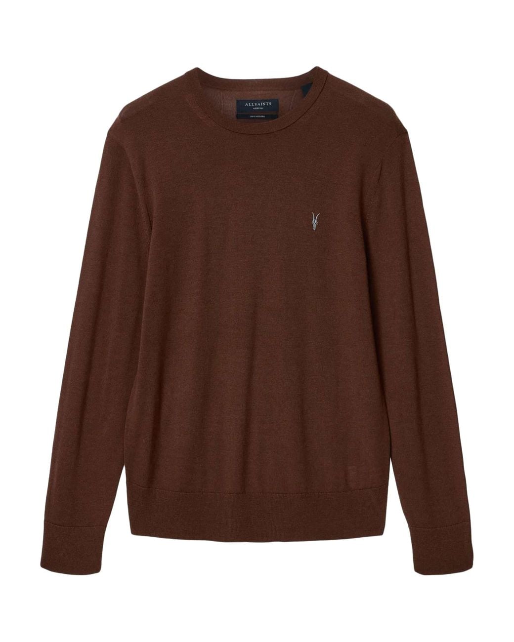 AllSaints Brown Merino Wool Mode Sweater for men
