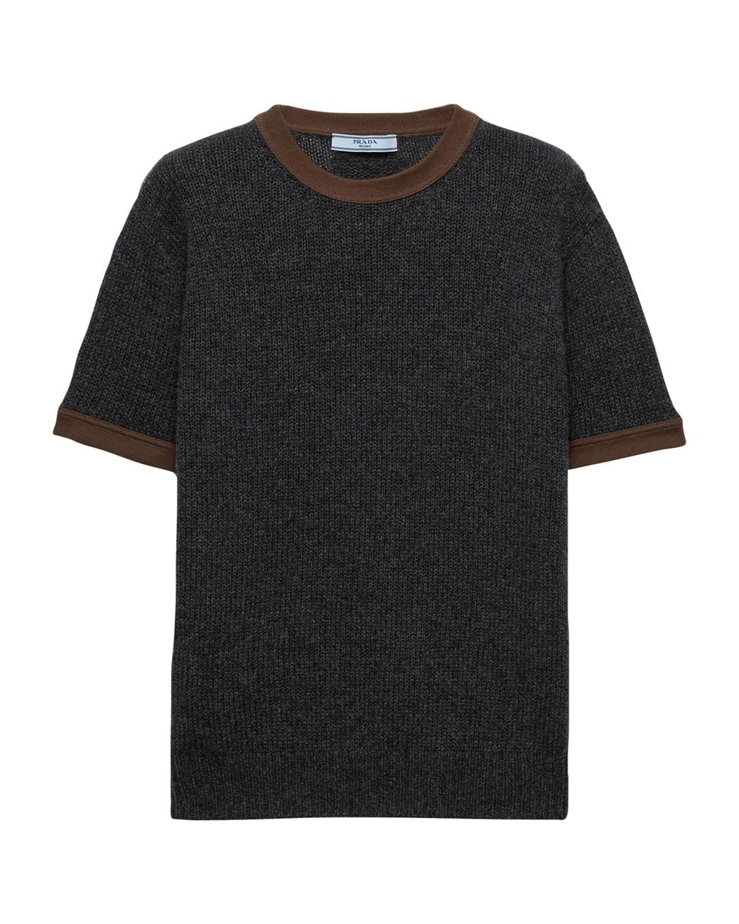 Prada Black Cashmere Crew Neck Sweater