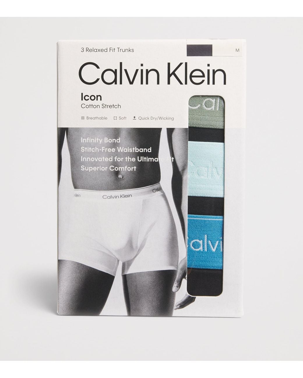 Calvin Klein Black Stretch-Cotton Relaxed Icon Trunks for men