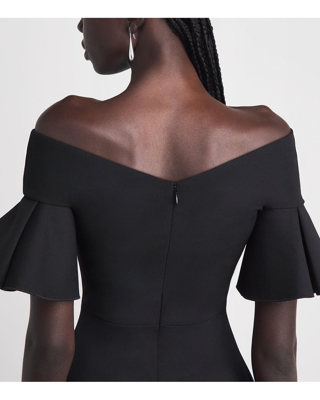 Solace London Black Off-The-Shoulder Cielo Gown