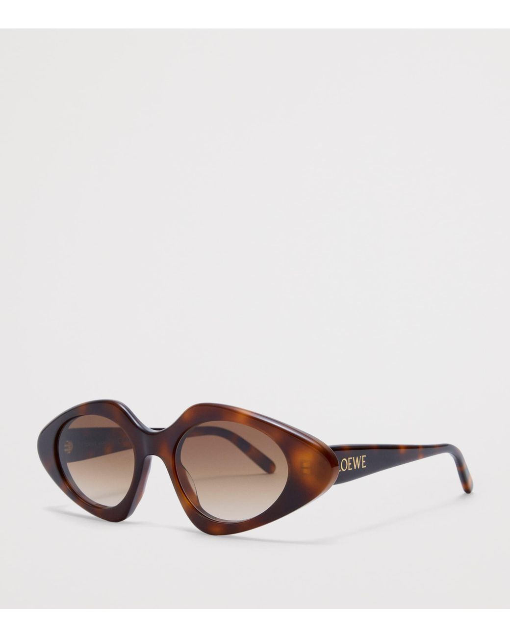 Loewe Brown Acetate Triangle Slim Sunglasses