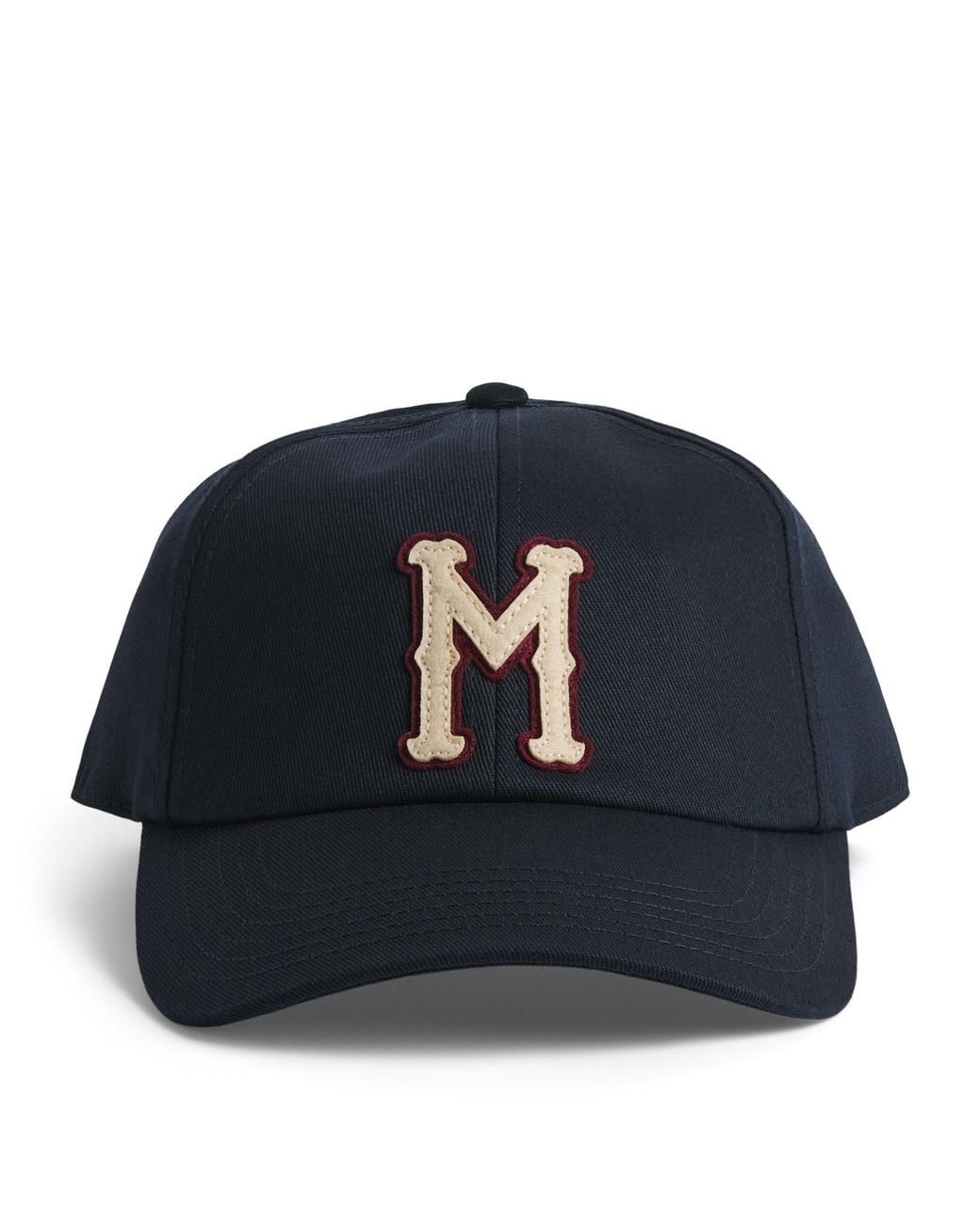 Moncler Blue Cotton Monogram Baseball Cap for men