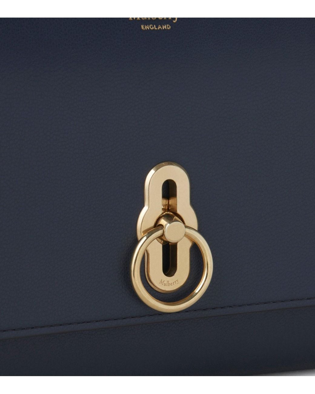 Mulberry Blue Small Leather Amberley Clutch Bag