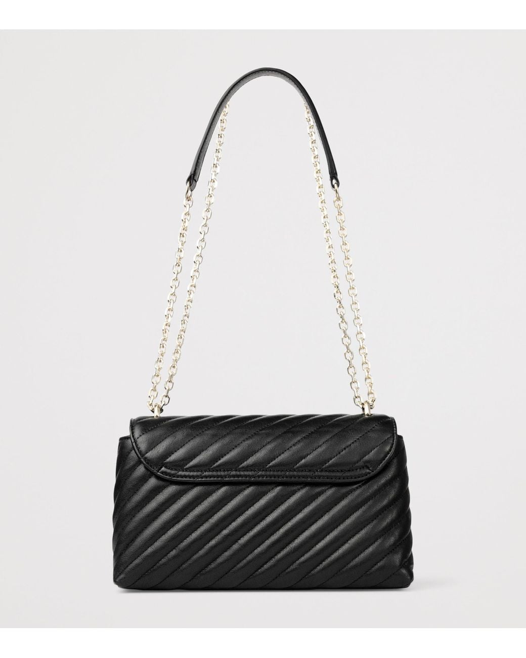 Jimmy Choo Black Medium Leather Curve Cross-Body Bag