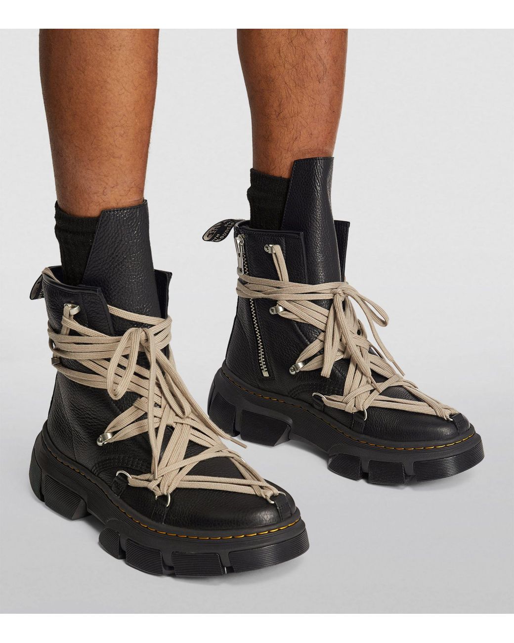 靴 Dr.Martens Rick Owens Mega Lace Boot Rick Owens × Dr. Martens 1460 DMXL Mega Lace Boot Black