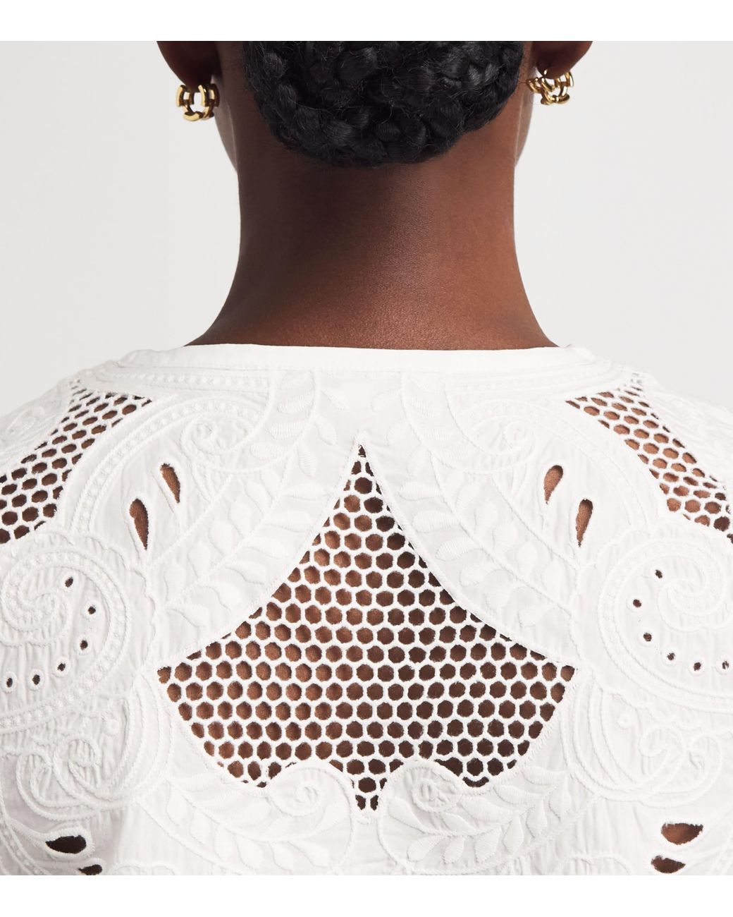 Veronica Beard White Cotton Suniva Blouse