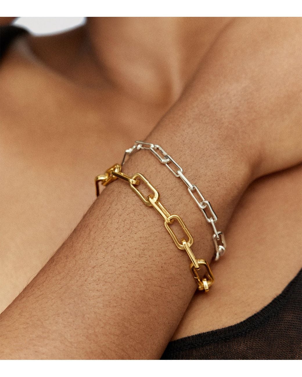 Monica Vinader Metallic Sterling Alta Mini Chain Bracelet