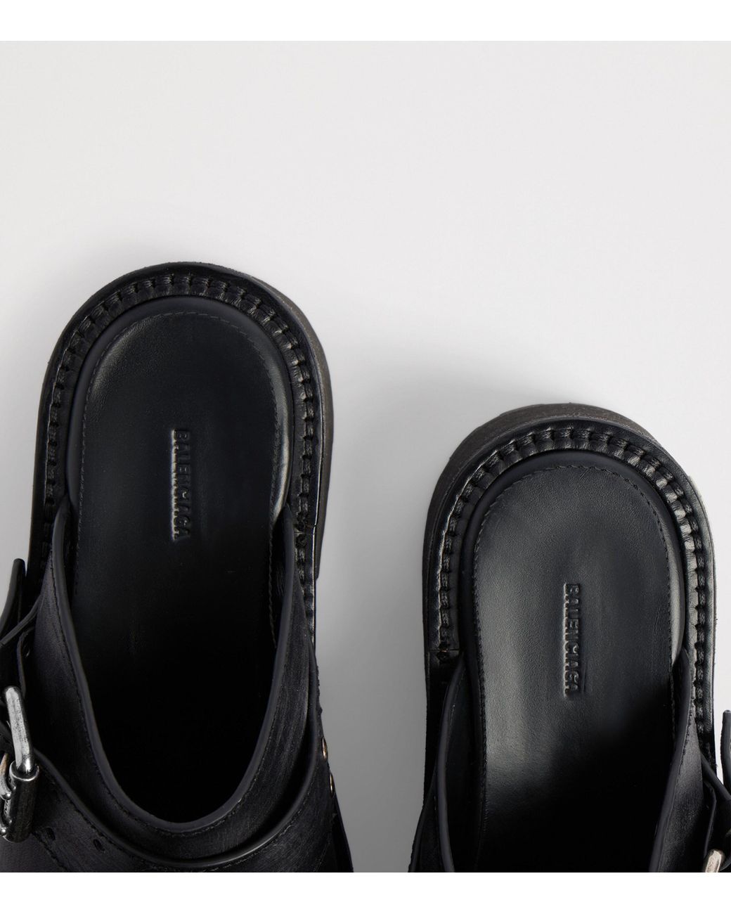 Balenciaga Black Calfskin Venom Mules