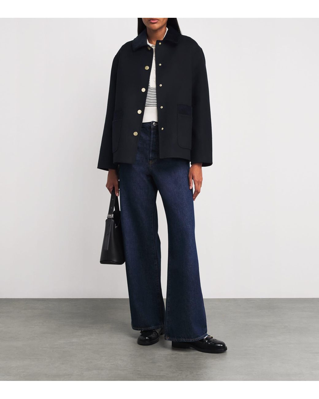 Claudie Pierlot Blue Wool Tailored Coat