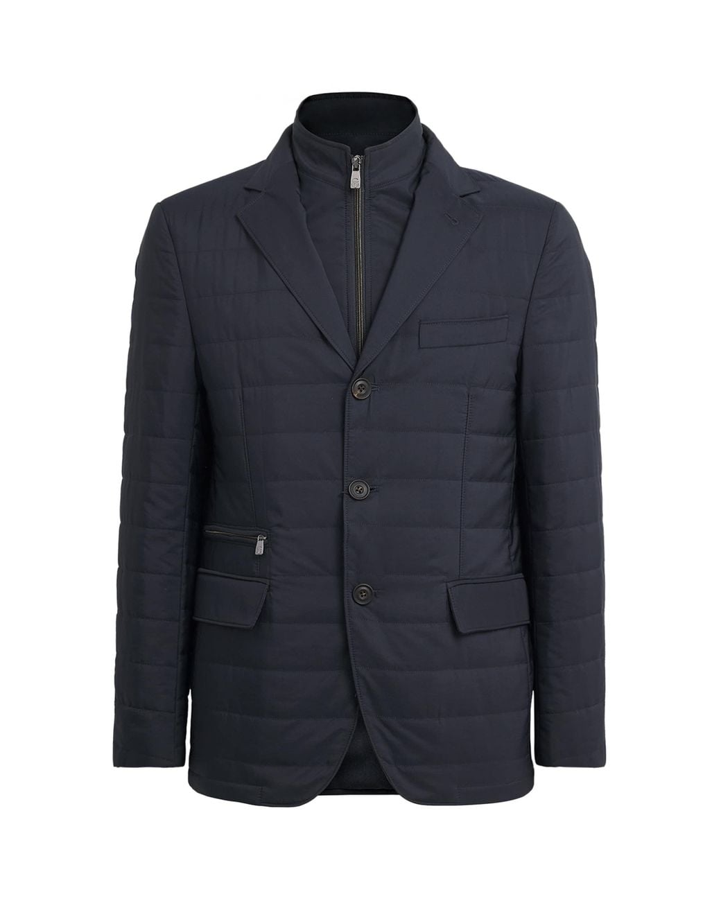 Corneliani Blue Technical Quilted Blazer for men