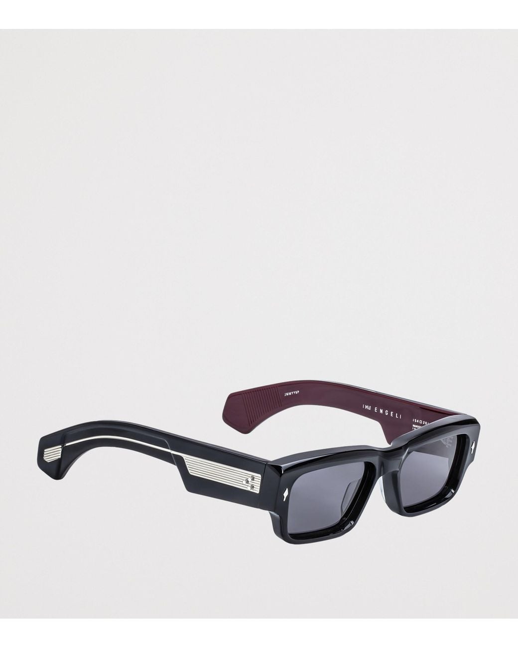 Jacques Marie Mage Black Engel Rectangular Sunglasses for men