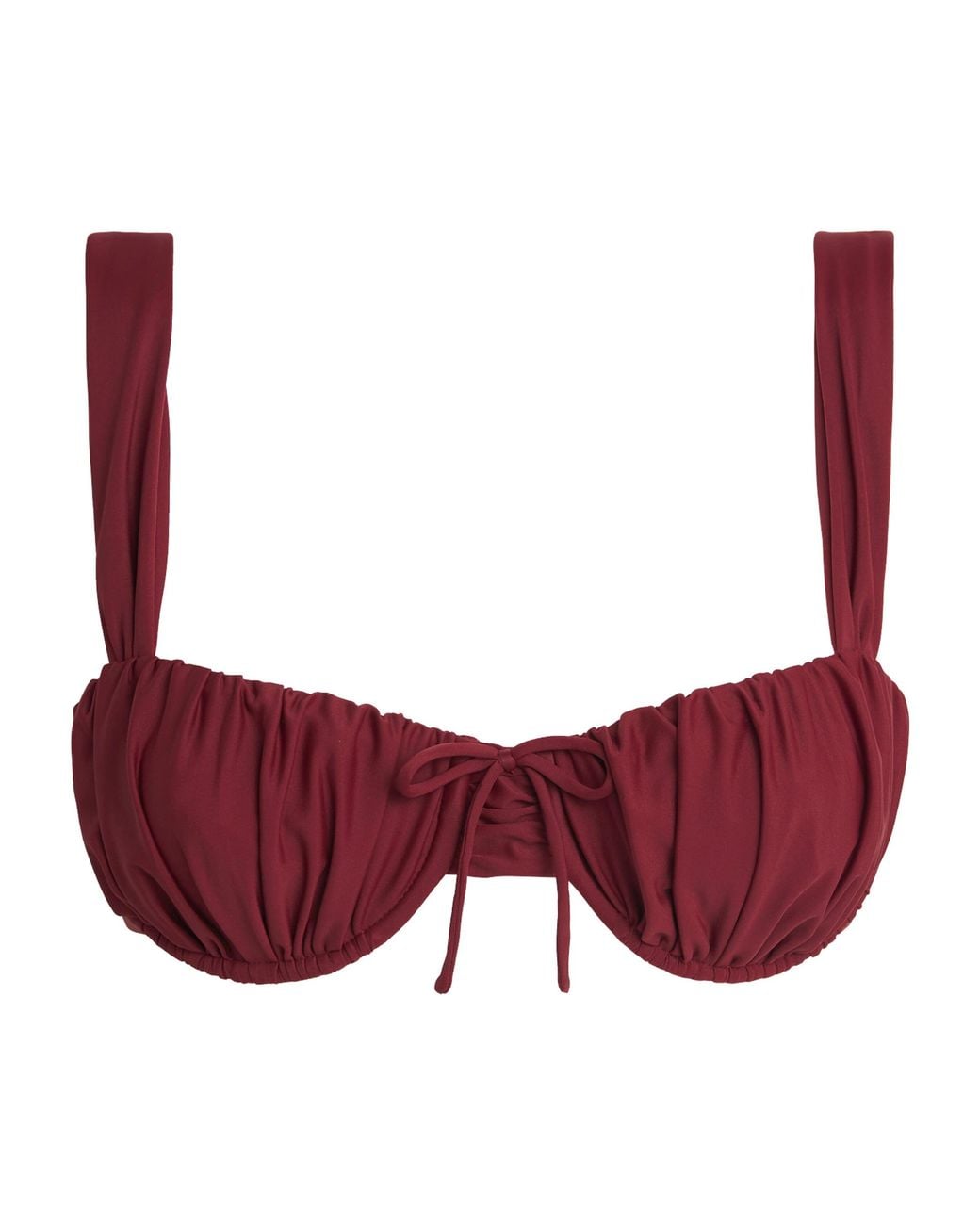 Faithfull The Brand Purple Dinard Bikini Top
