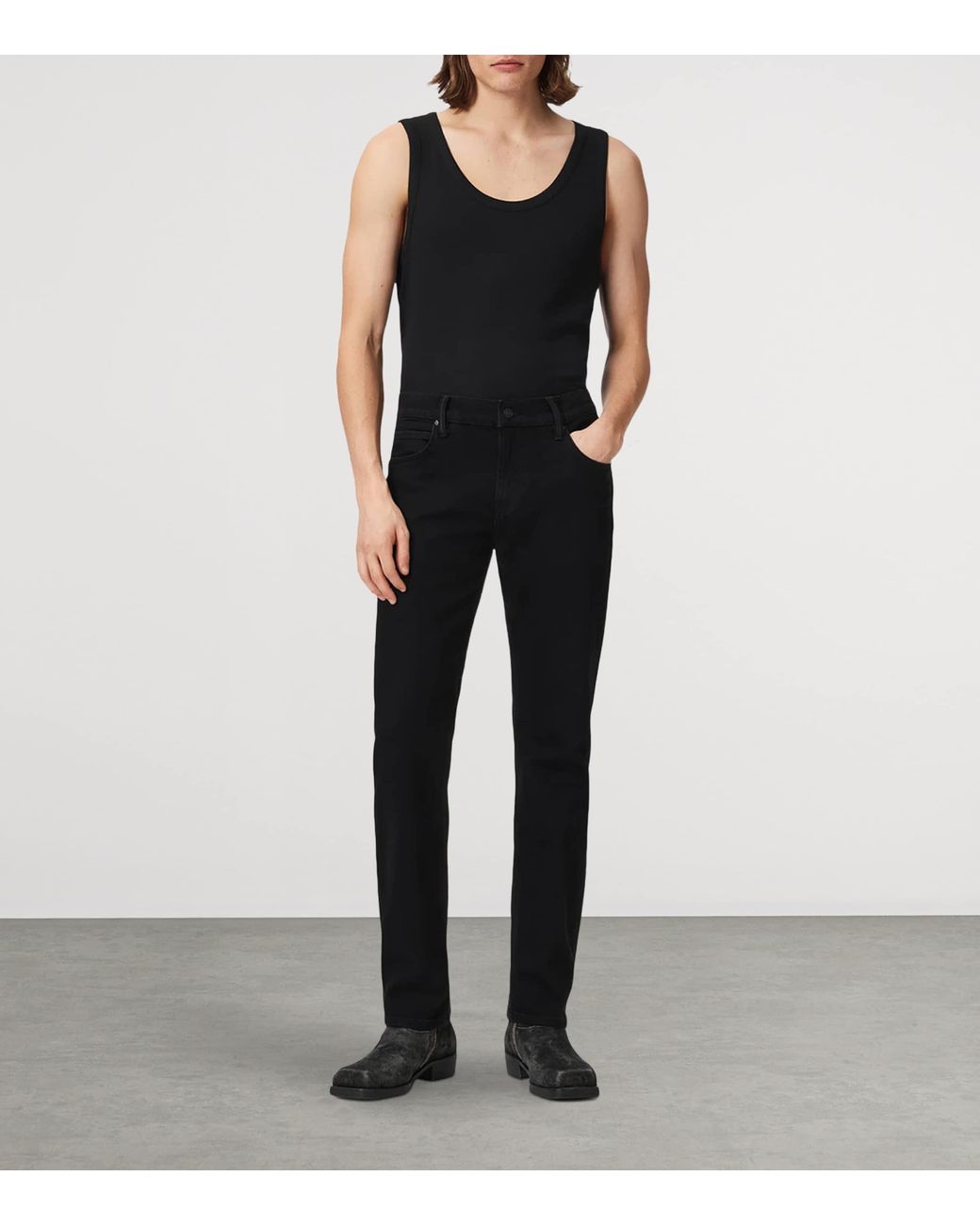 AllSaints Black Sid Comfort Jeans for men