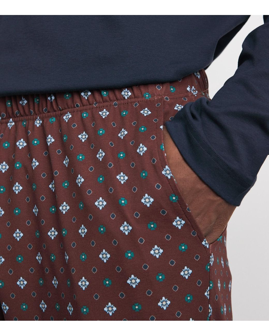 Hanro Blue Cotton Night & Day Pyjama Set for men