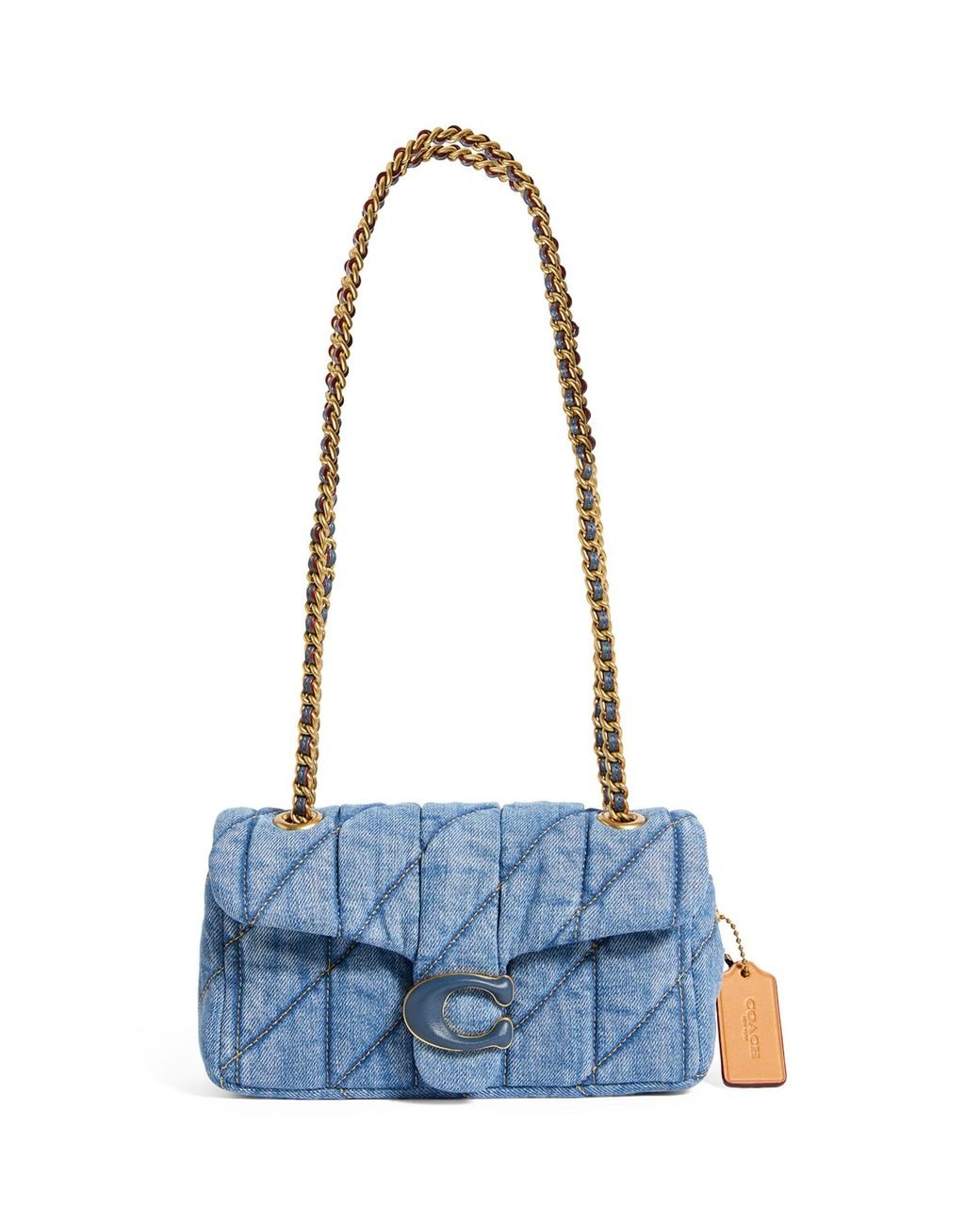 COACH Quilted Denim Tabby 20 Shoulder Bag in Blue | Lyst