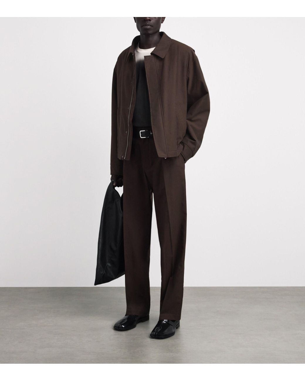 MM6 by Maison Margiela Brown Virgin Wool-Cotton Field Jacket for men