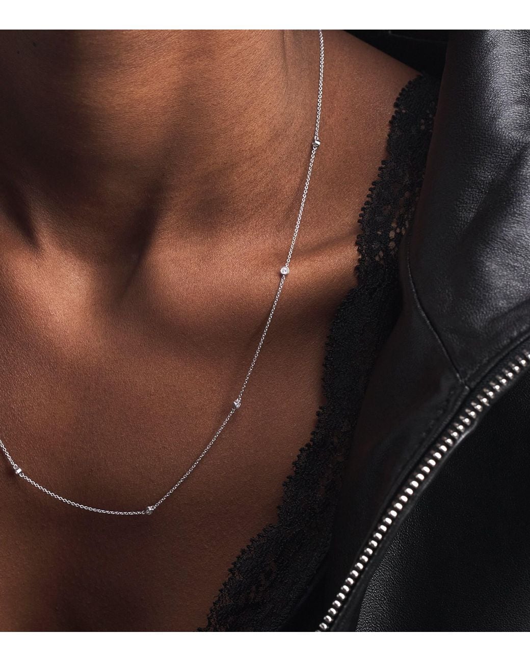 Rosa De La Cruz Natural And Diamond Dot Necklace