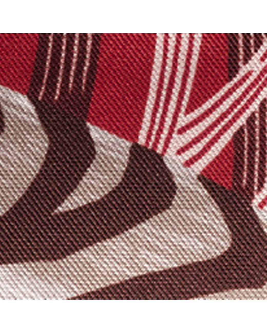 Cartier Red Silk Panthère And Tigre Scarf
