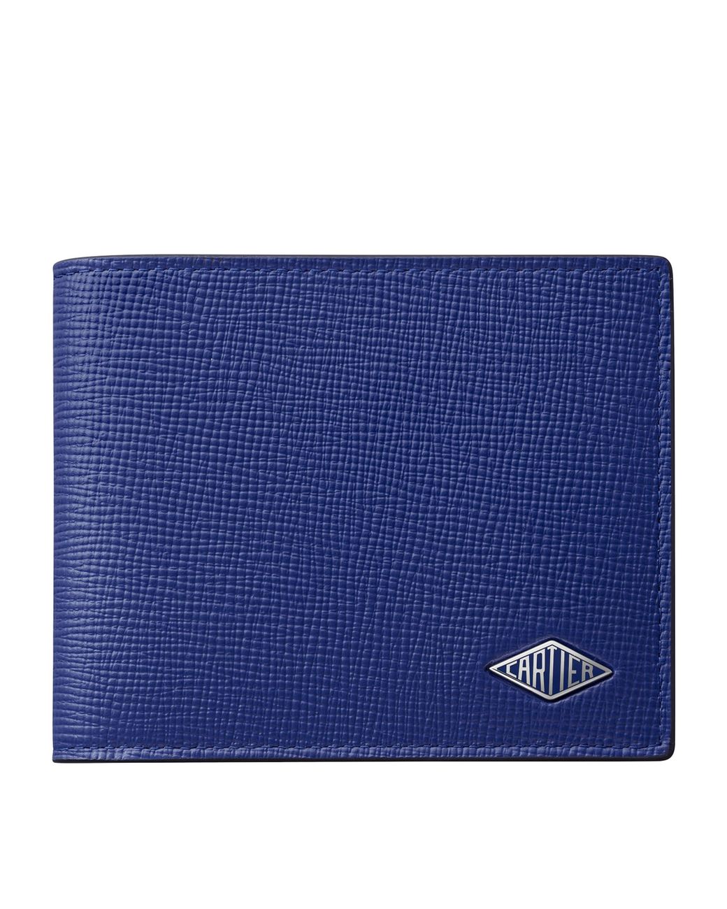 Cartier Blue Grained Leather Losange Wallet for men