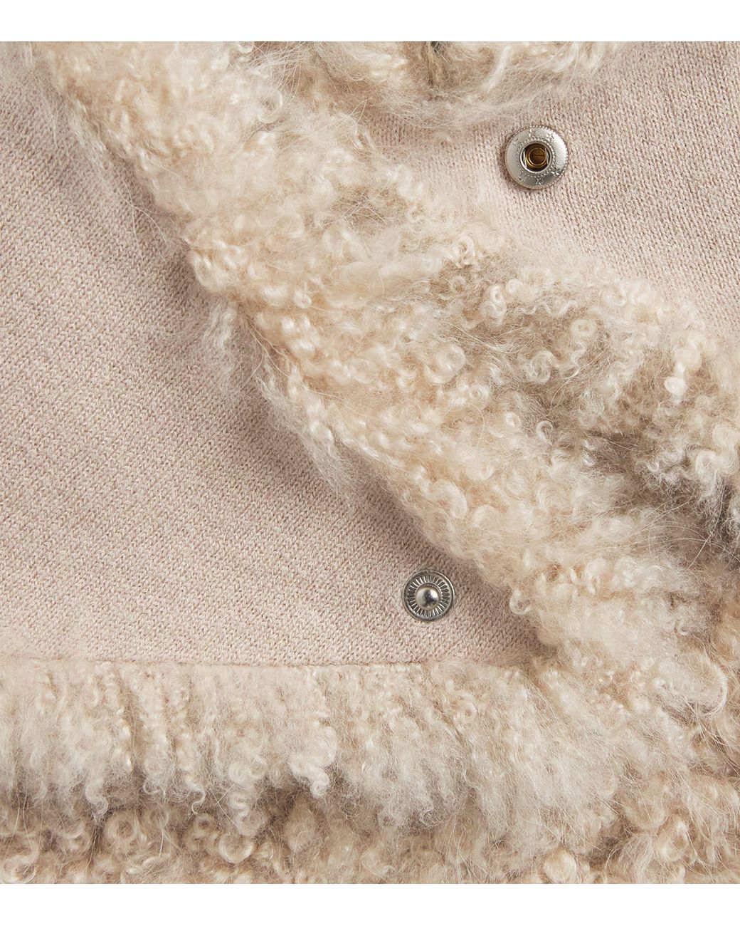 Yves Salomon Natural Long Hair Lambswool Bandana