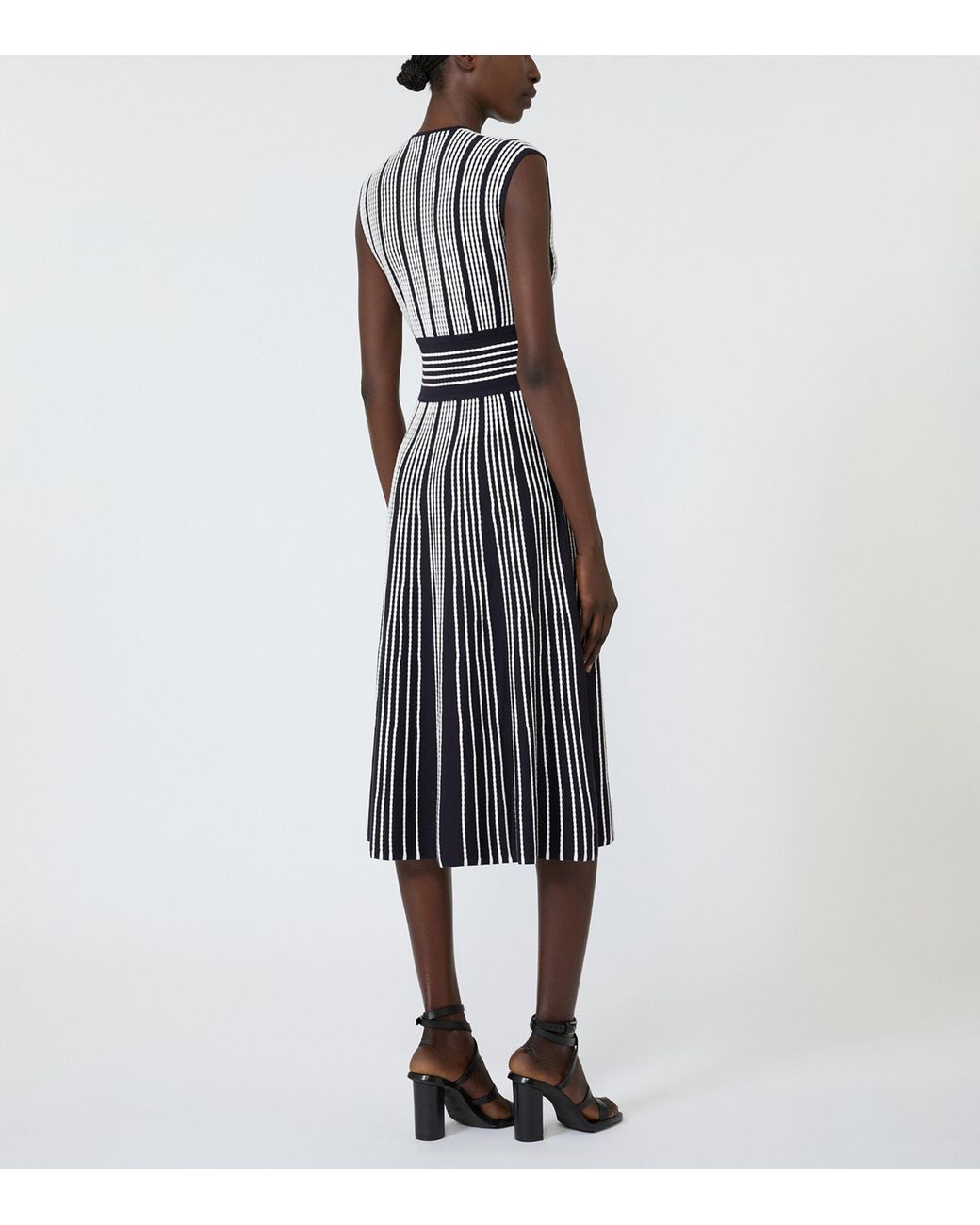 Max Mara Multicolor Sleeveless Viscose Yarn Dress