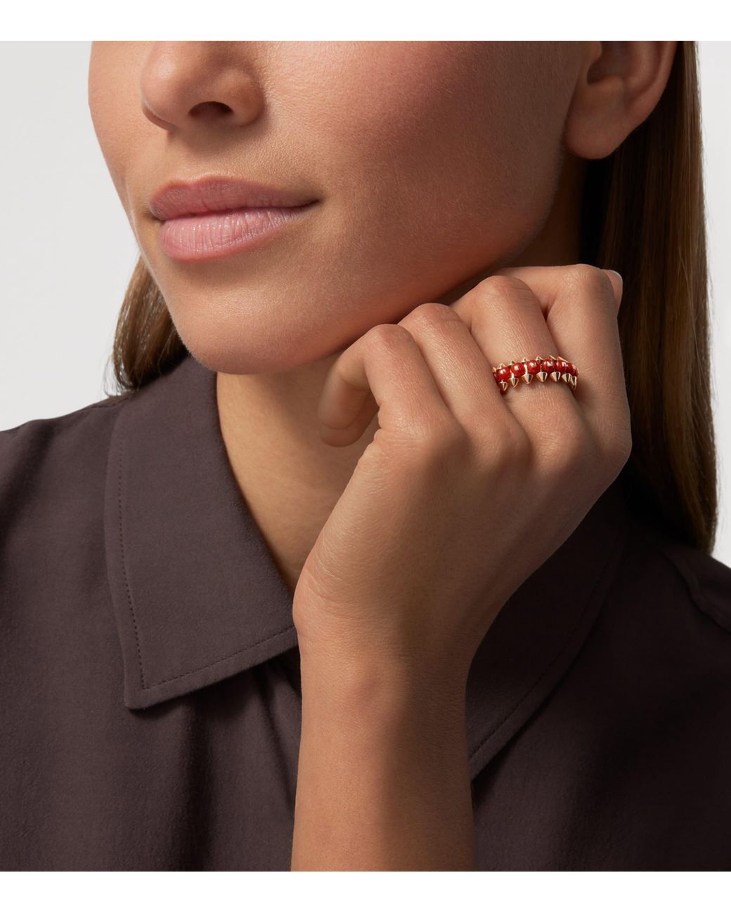 Cartier Red And Agate Clash De Ring