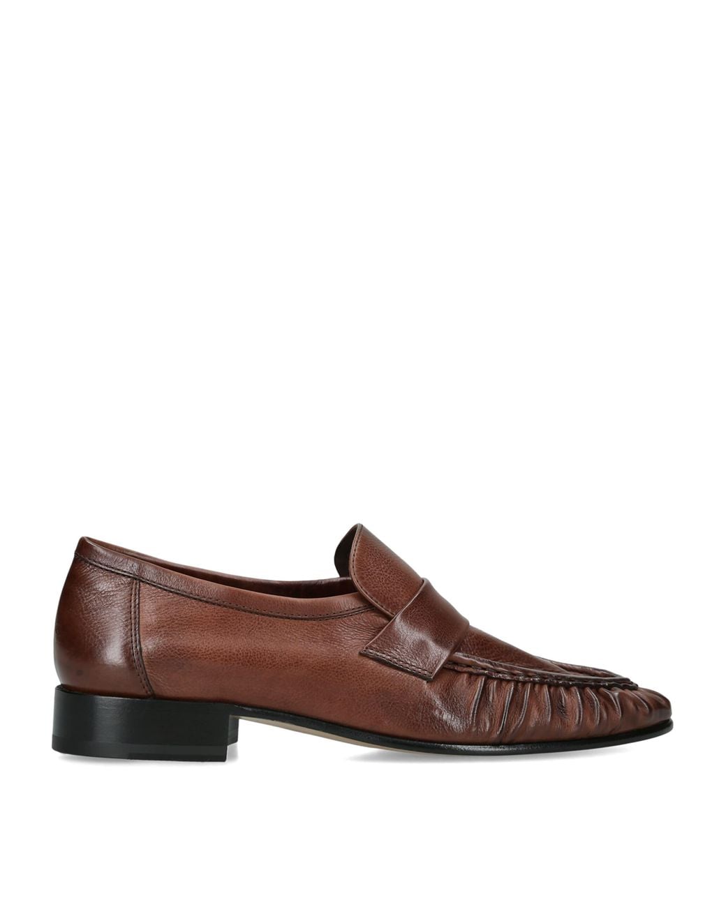 The Row Brown Soft Leather Loafers for men
