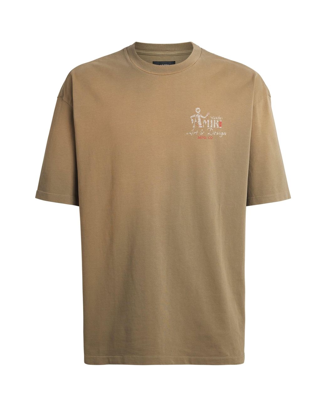Amiri Brown Cotton Studio Print T-Shirt for men