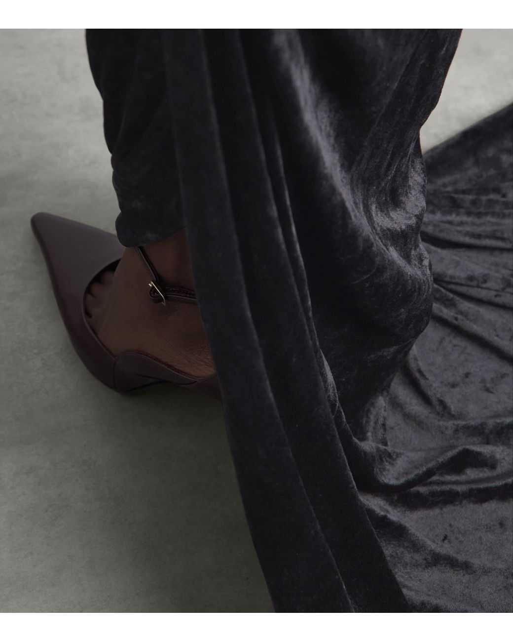 Rick Owens Black Velvet Shailee Gown