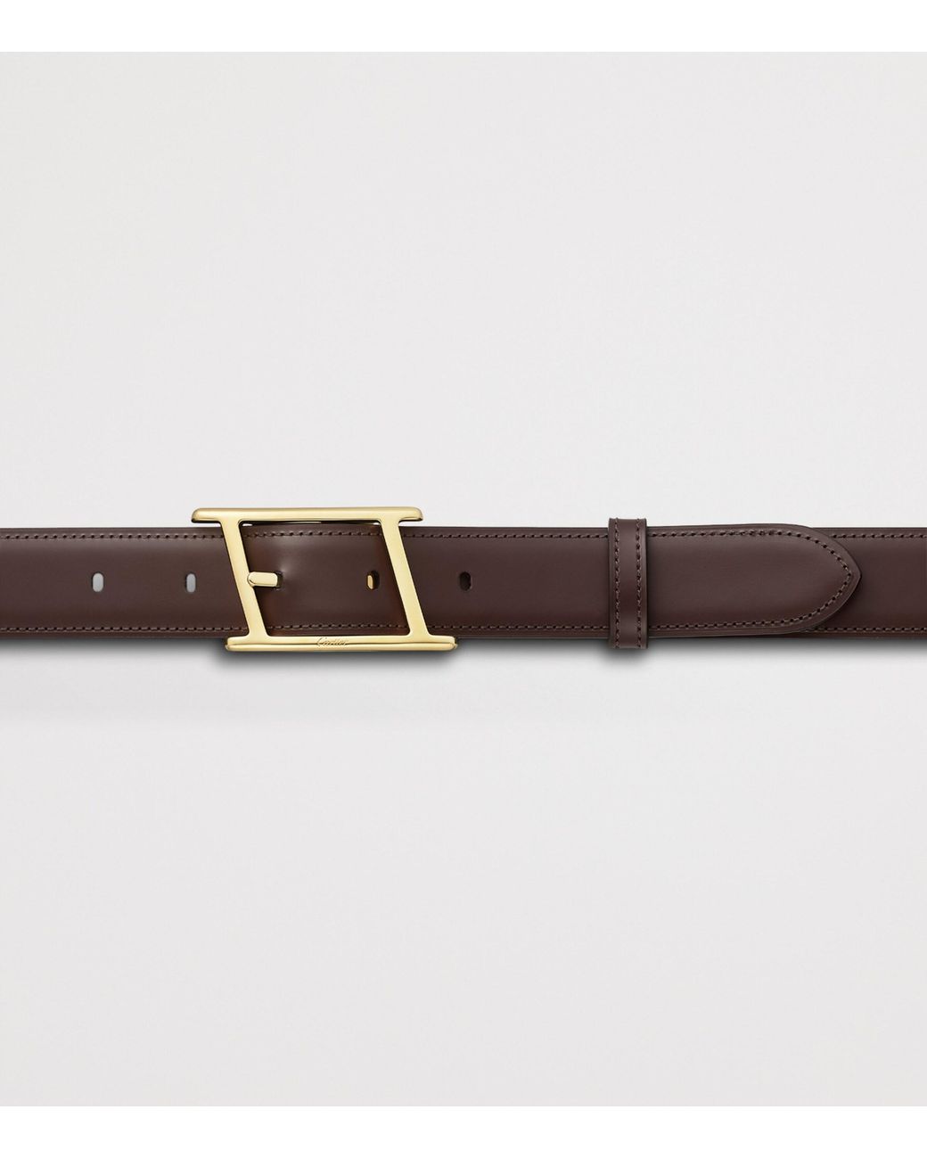 Cartier Black Leather Tank Asymétrique De Belt for men