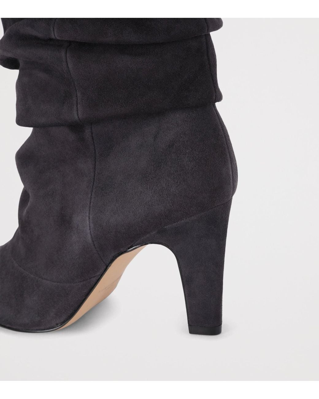 Kurt Geiger Black Suede Barb Slouch Boots