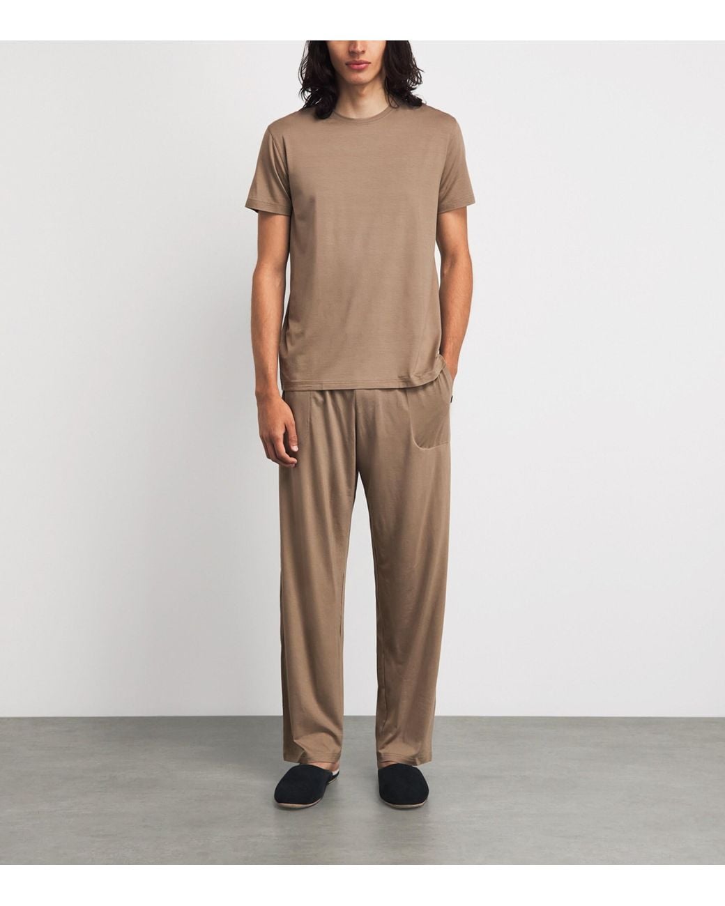 Derek Rose Brown Basel Lounge T-Shirt for men