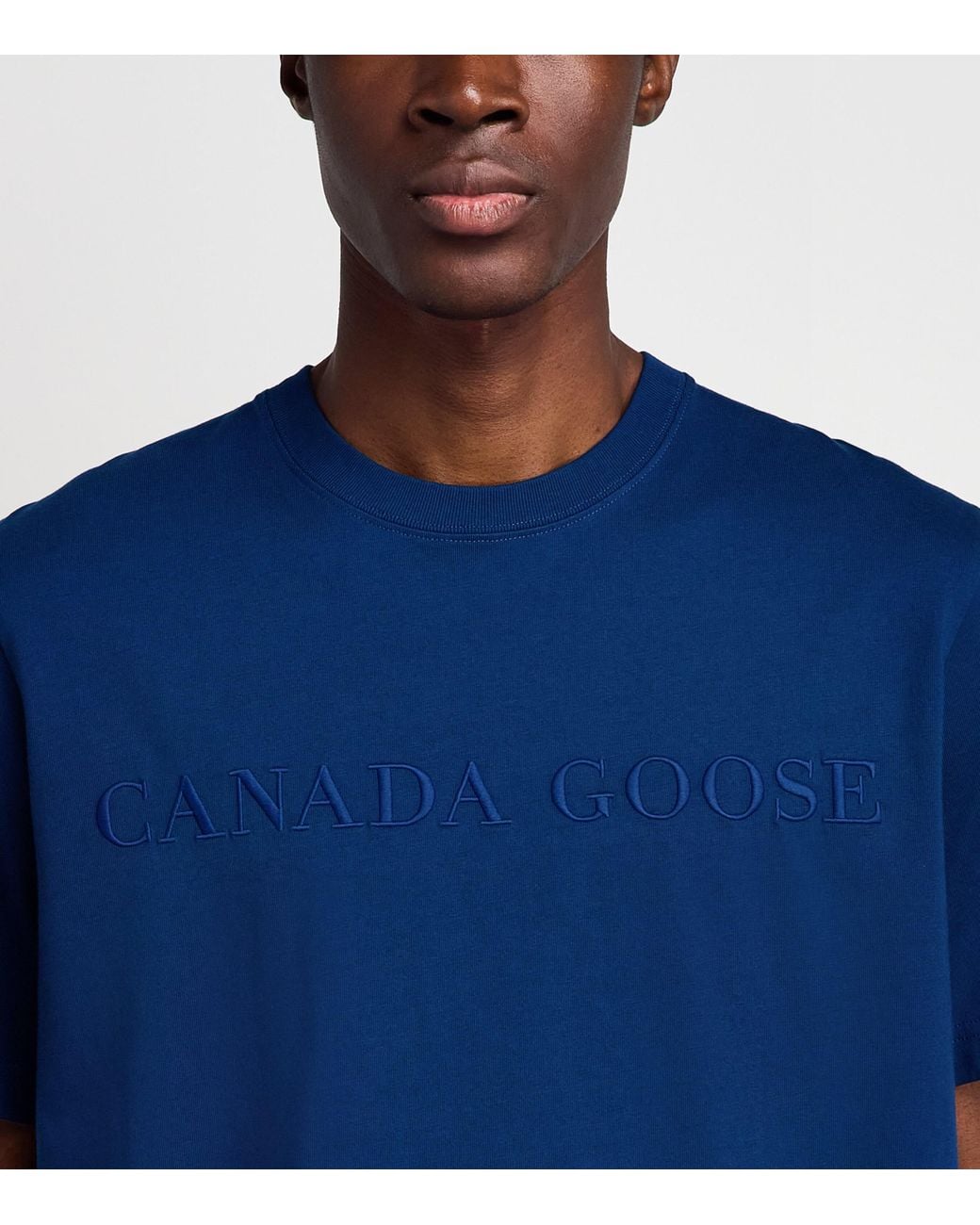 Canada Goose Blue Organic Cotton Vantage T-Shirt for men