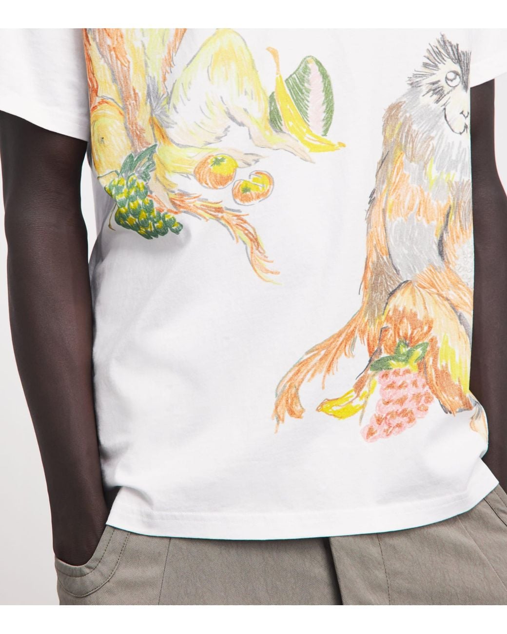 Vivienne Westwood White Organic Cotton Monkeys T-Shirt for men