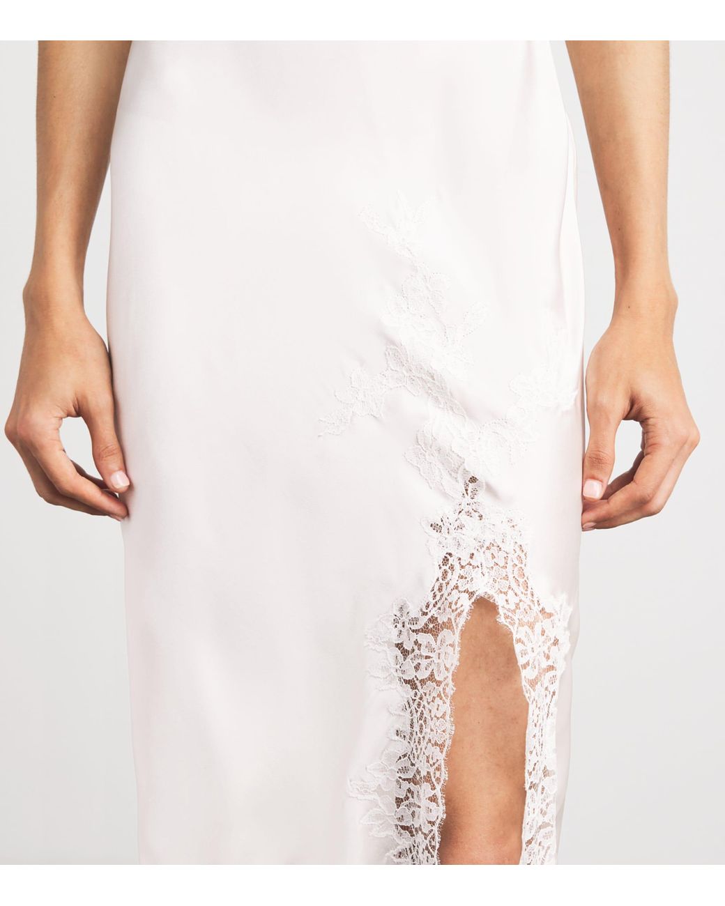 Rosamosario White Silk Fatima The Bride Slip Dress