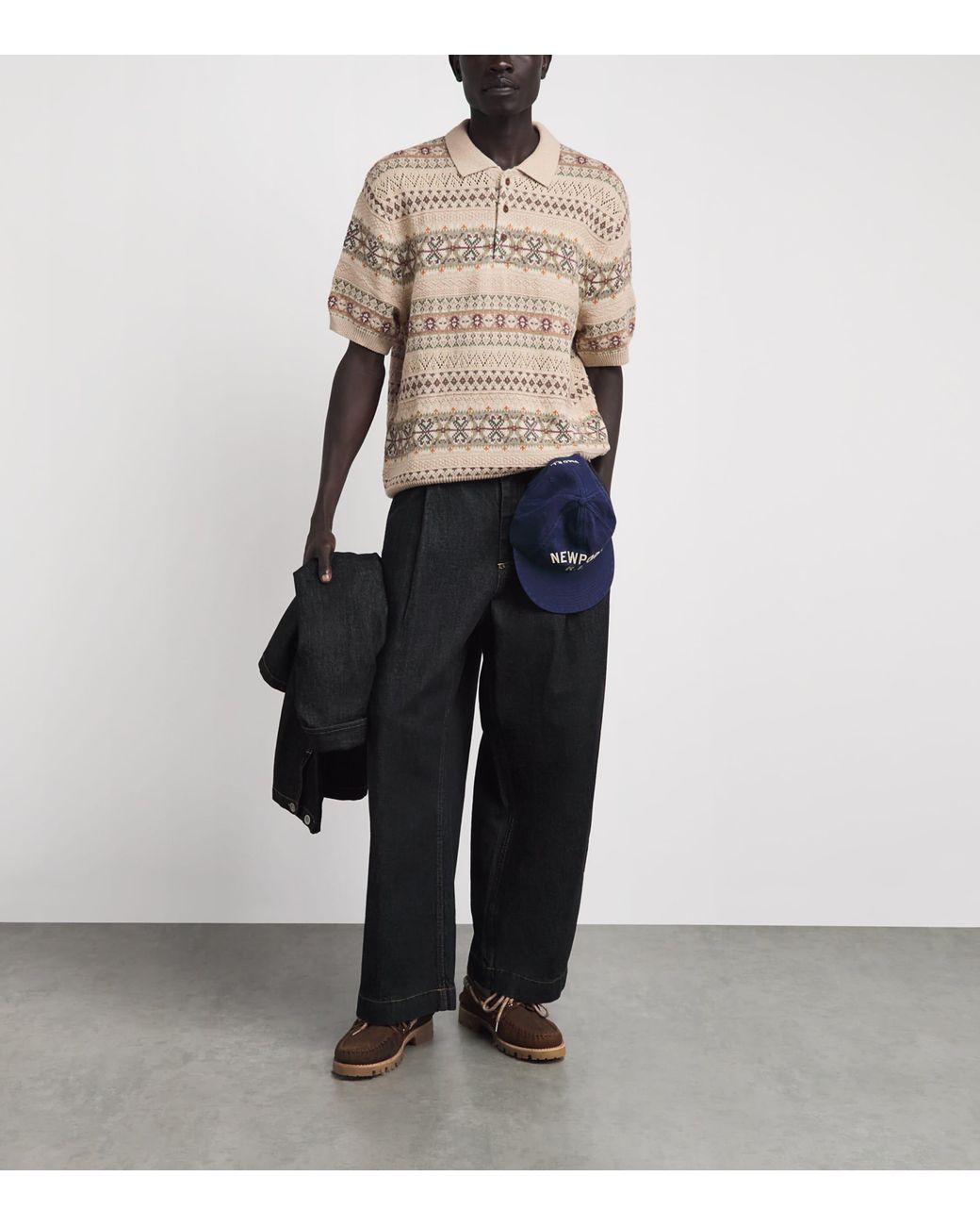Polo Ralph Lauren Natural Linen-Cotton Fair Isle Polo Sweater for men