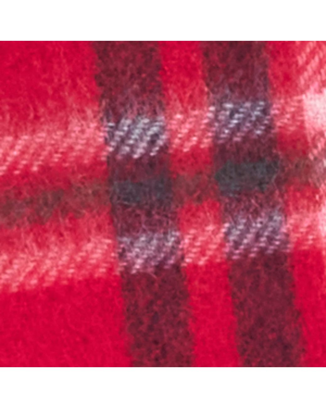 Harrods Red Cashmere Tartan Scarf