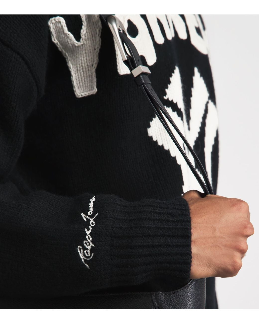 Polo Ralph Lauren Black X Yankees Wool Logo Sweater for men