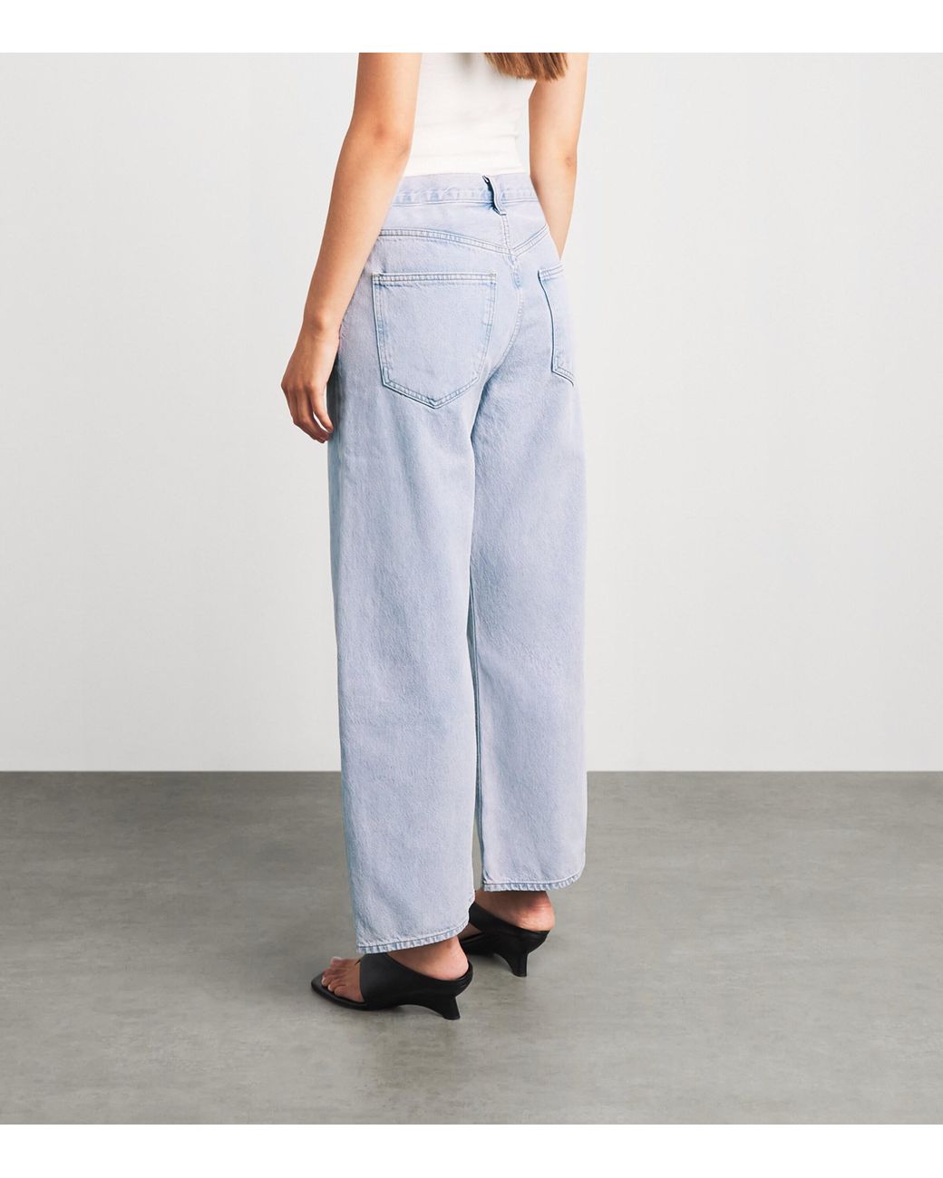 Agolde Blue Low Curve Cropped Jeans