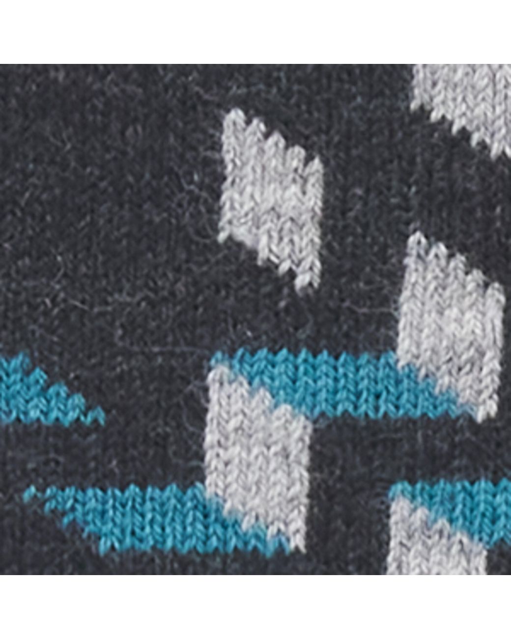 Doré Doré Blue Cotton Patterned Socks for men