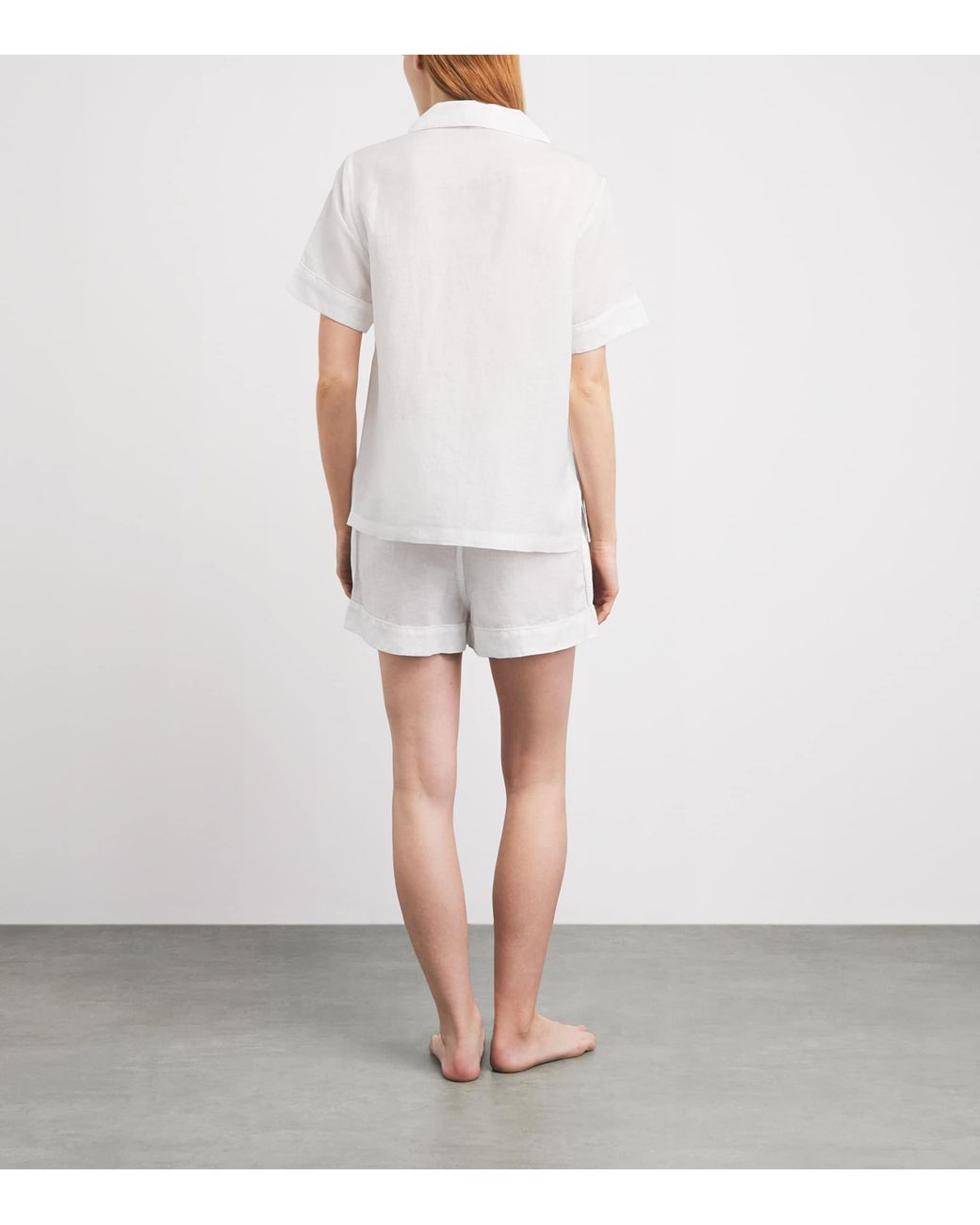 Polo Ralph Lauren White Linen-Cotton Short Pyjama Set